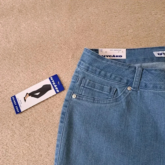 ❤️ NWT Nygard Skinny Crop Denim Size 12 Women's Slim Leg Stretch Jeans Blue - Picture 3 of 12